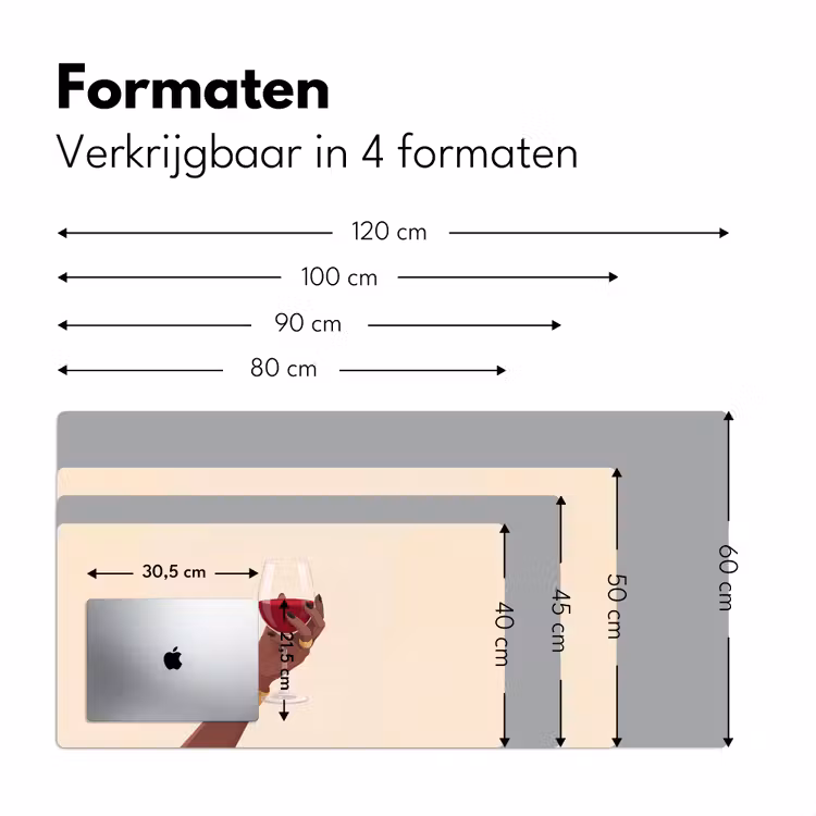 Bureau onderlegger - Vrouw - Wijn - Glas - Illustratie - Rood — 8