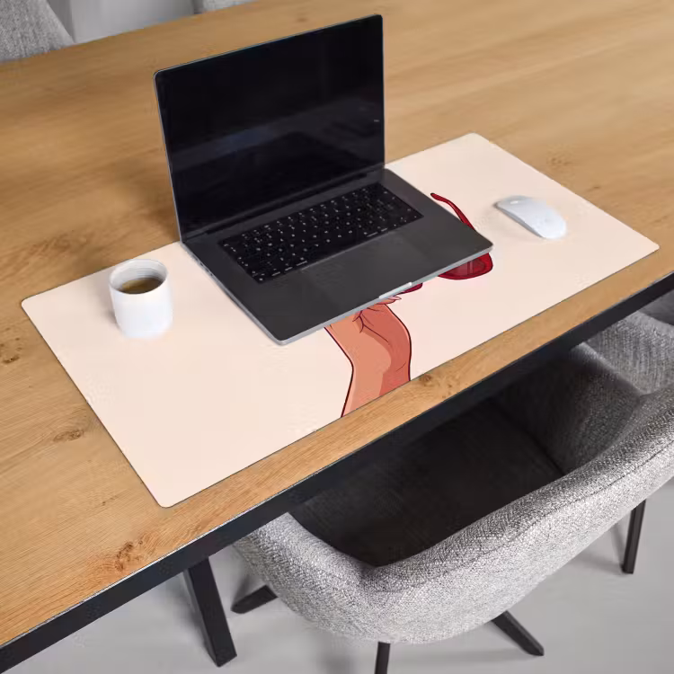 Bureau onderlegger - Vrouw - Zonnebril - Mode - Rood - Illustratie — 3