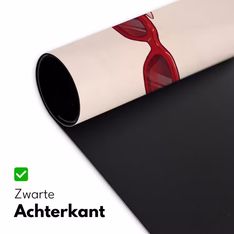 Bureau onderlegger - Vrouw - Zonnebril - Mode - Rood - Illustratie — 5