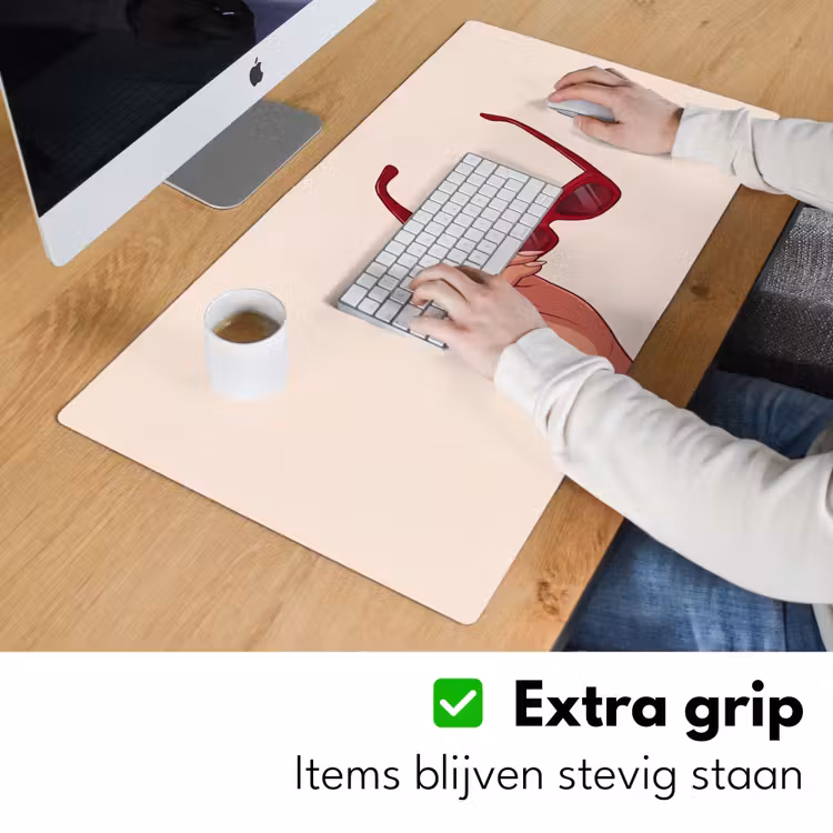 Bureau onderlegger - Vrouw - Zonnebril - Mode - Rood - Illustratie — 6