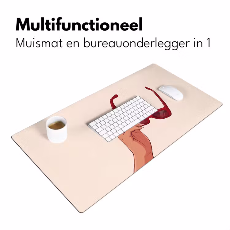 Bureau onderlegger - Vrouw - Zonnebril - Mode - Rood - Illustratie — 7
