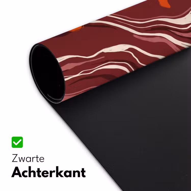 Bureau onderlegger - Zeepaardje - Golven - Zeeleven - Abstract - Oranje — 5