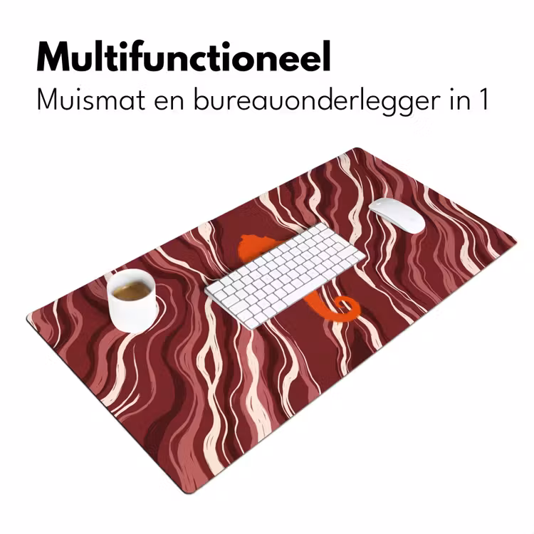 Bureau onderlegger - Zeepaardje - Golven - Zeeleven - Abstract - Oranje — 7