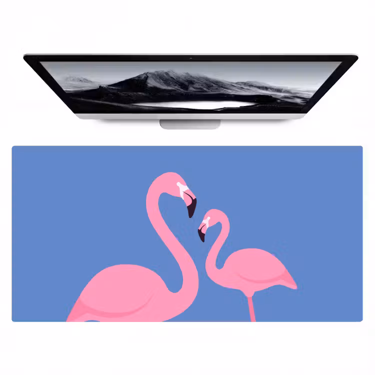 Bureau onderlegger - Vogel - Paar - Dieren - Modern - Roze — 1