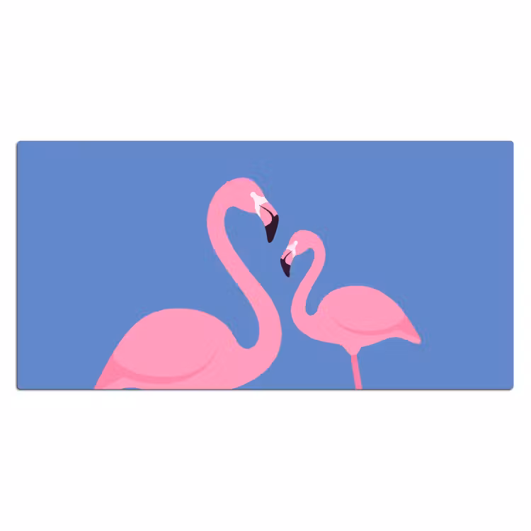 Bureau onderlegger - Vogel - Paar - Dieren - Modern - Roze — 2