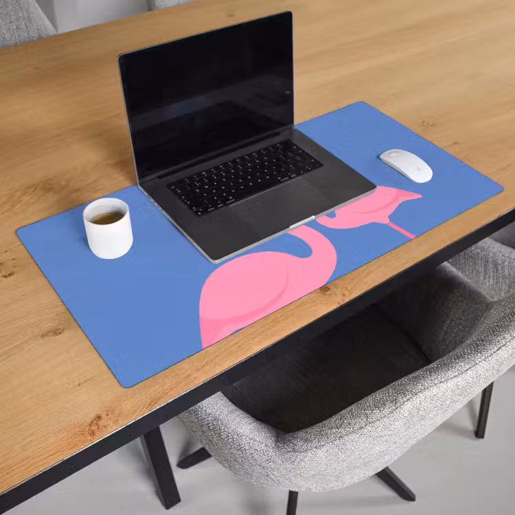 Bureau onderlegger - Vogel - Paar - Dieren - Modern - Roze — 3