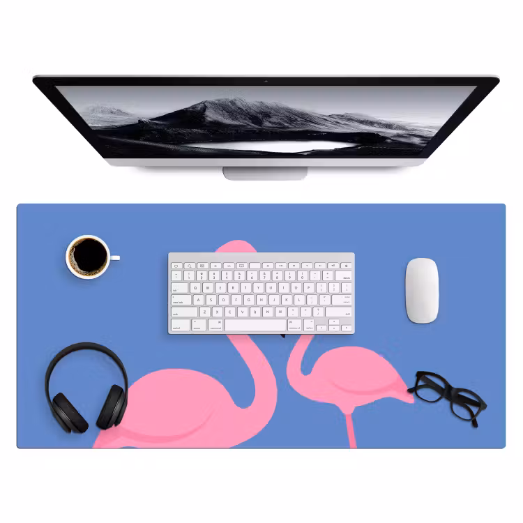 Bureau onderlegger - Vogel - Paar - Dieren - Modern - Roze — 4