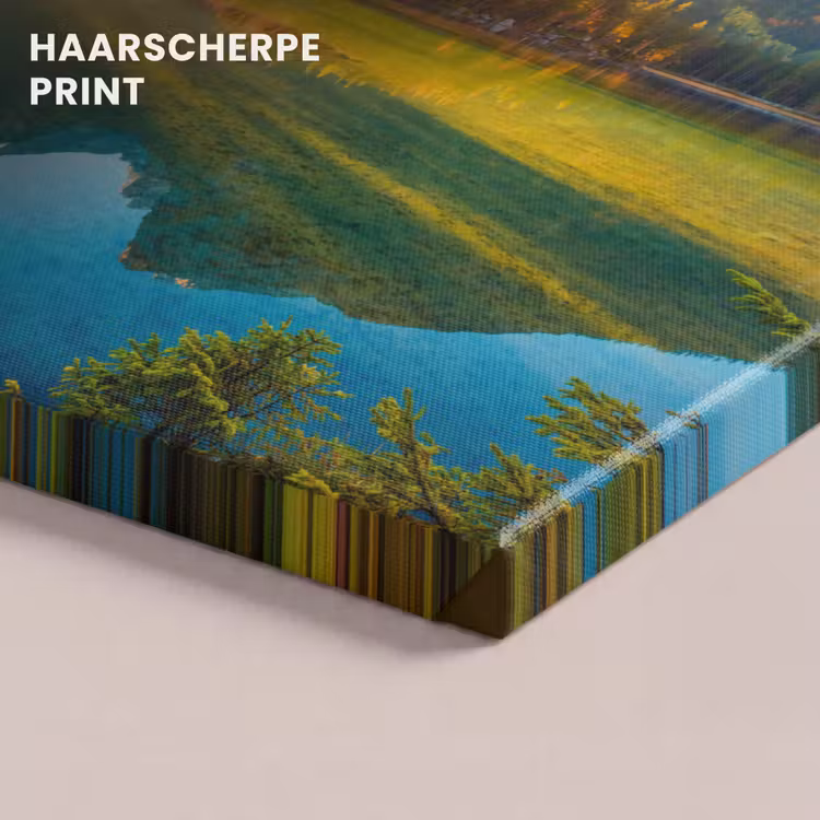 Canvas schilderij - Meer - Bos - Bergen - Natuur - Zon - Landschap — 5