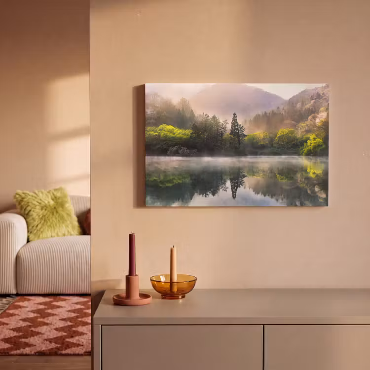 Canvas schilderij - Natuur - Bomen - Bergen - Meer - Water — 2