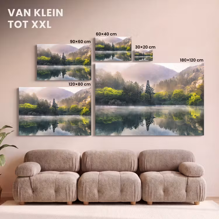 Canvas schilderij - Natuur - Bomen - Bergen - Meer - Water — 7
