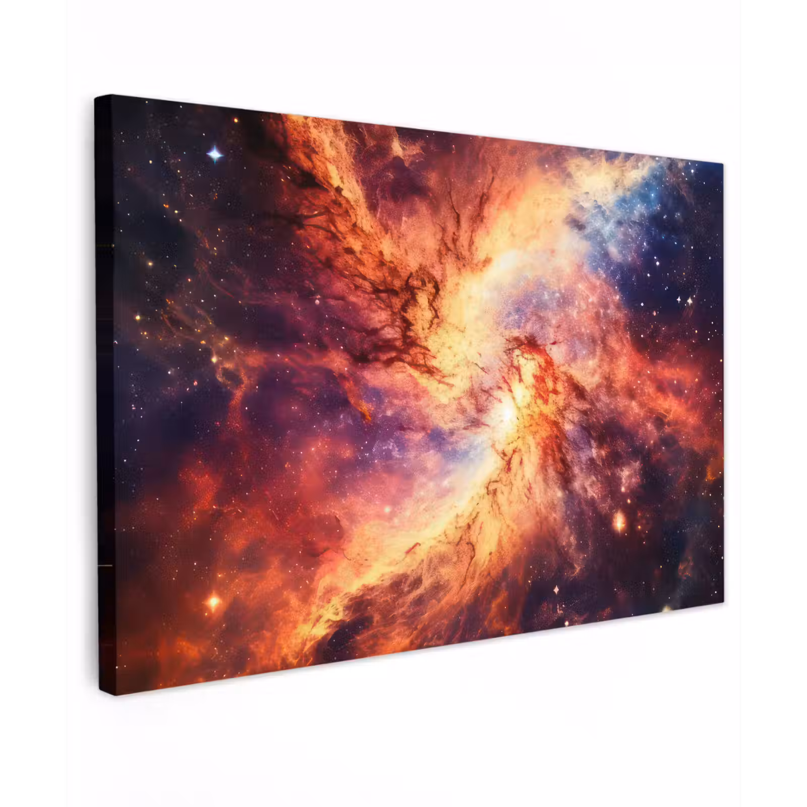Canvas schilderij - Neon - Sterrenhemel - Ruimte - Kleurrijk — 1