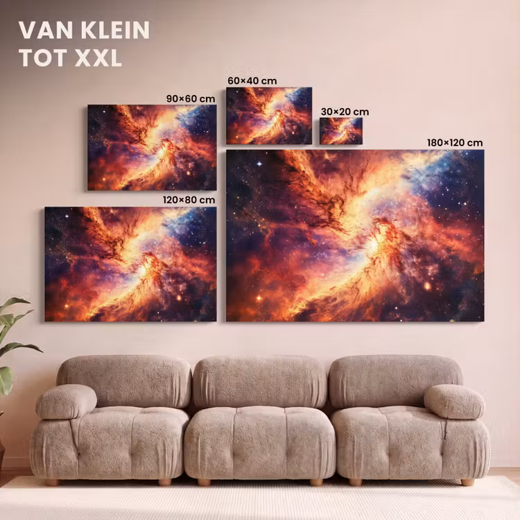 Canvas schilderij - Neon - Sterrenhemel - Ruimte - Kleurrijk — 7