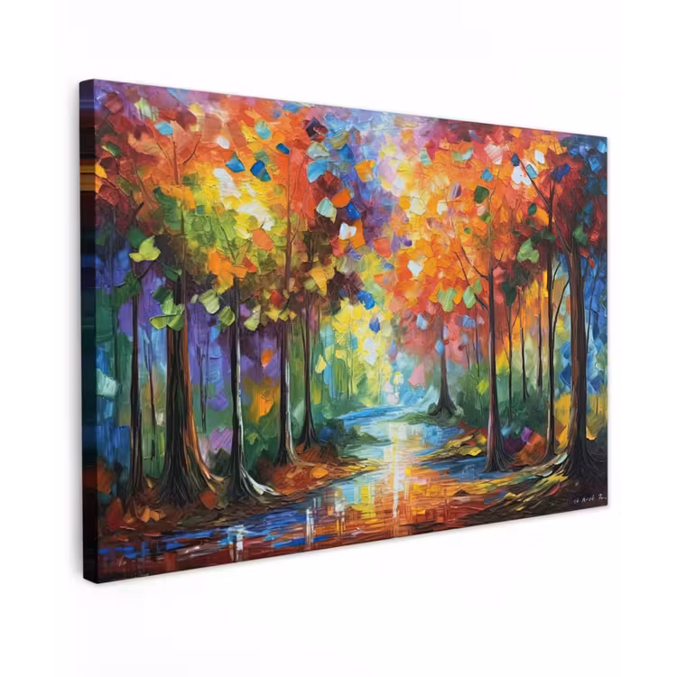 Canvas schilderij - Landschap - Bos - Kleuren - Natuur — 1