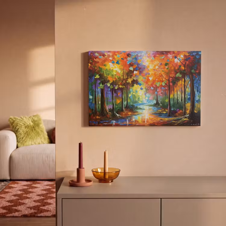Canvas schilderij - Landschap - Bos - Kleuren - Natuur — 2