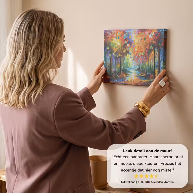 Canvas schilderij - Landschap - Bos - Kleuren - Natuur — 3