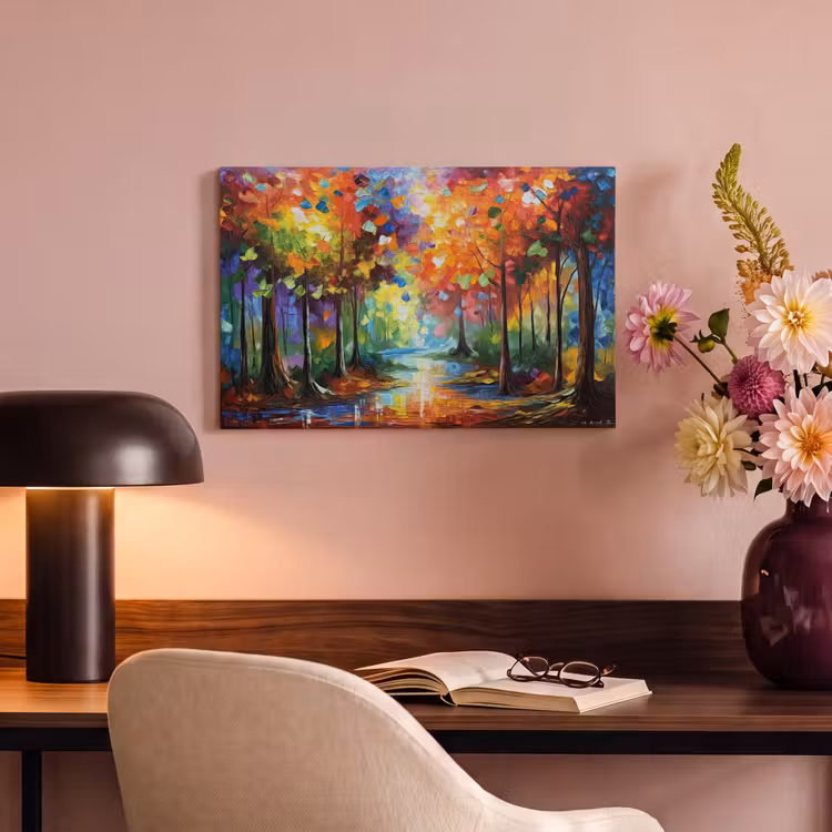 Canvas schilderij - Landschap - Bos - Kleuren - Natuur — 6