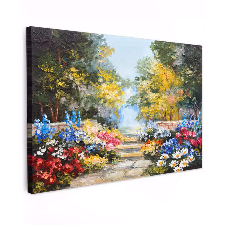 Canvas schilderij - Schilderij - Bloemen - Natuur - Olieverf — 1