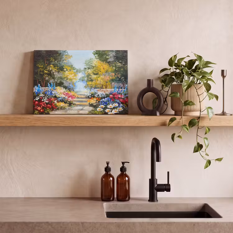 Canvas schilderij - Schilderij - Bloemen - Natuur - Olieverf — 4