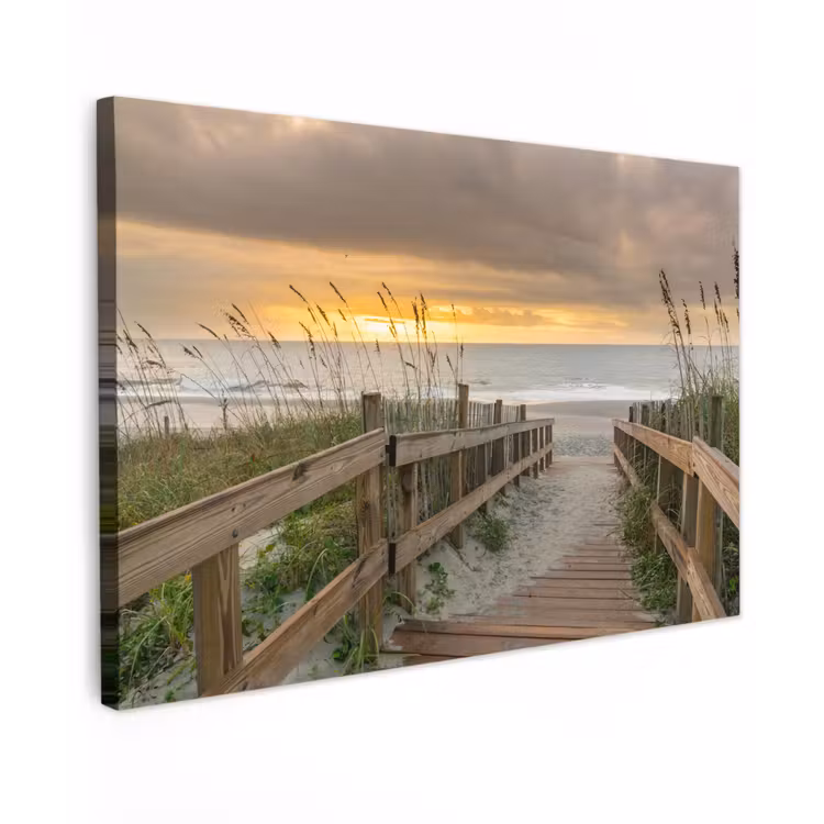 Canvas schilderij - Strand - Zee - Duin - Pad — 1