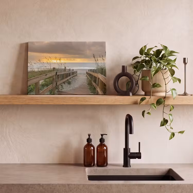 Canvas schilderij - Strand - Zee - Duin - Pad — 4