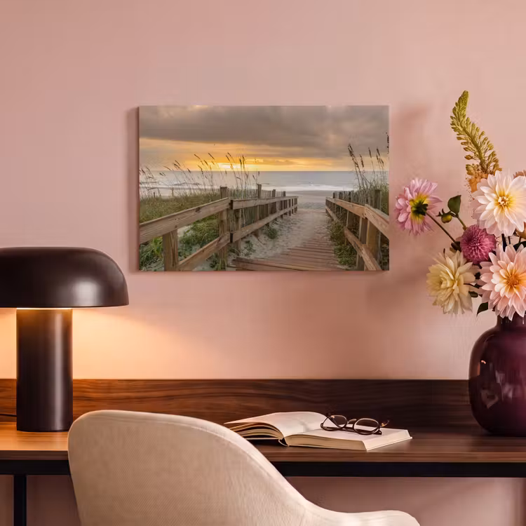 Canvas schilderij - Strand - Zee - Duin - Pad — 6