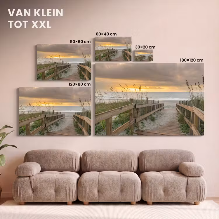 Canvas schilderij - Strand - Zee - Duin - Pad — 8
