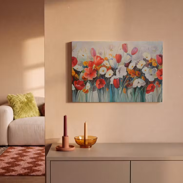 Canvas schilderij - Schilderij - Olieverf - Bloemen — 2