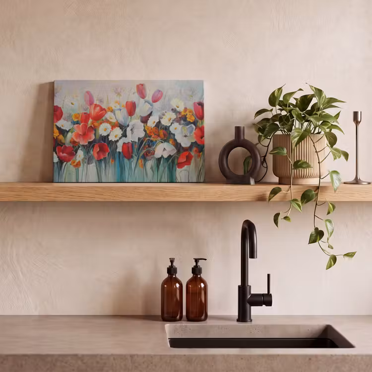 Canvas schilderij - Schilderij - Olieverf - Bloemen — 4
