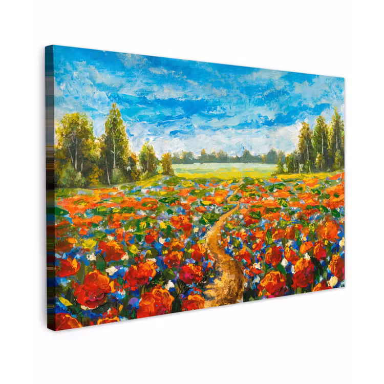 Canvas schilderij - Schilderij - Olieverf - Bloemen - Natuur — 1