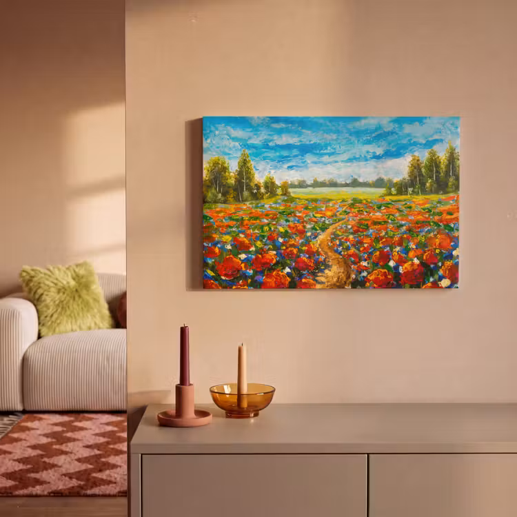 Canvas schilderij - Schilderij - Olieverf - Bloemen - Natuur — 2