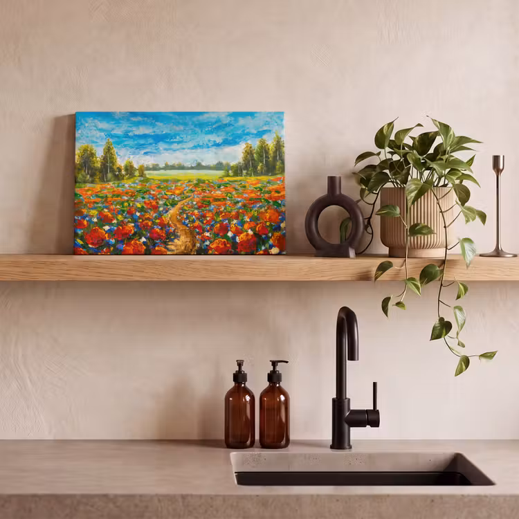 Canvas schilderij - Schilderij - Olieverf - Bloemen - Natuur — 4