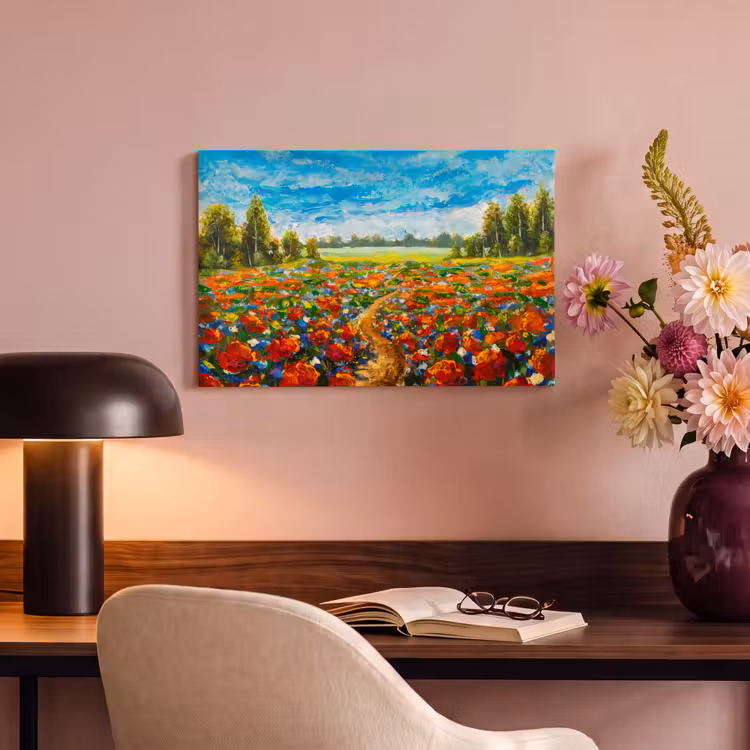 Canvas schilderij - Schilderij - Olieverf - Bloemen - Natuur — 6
