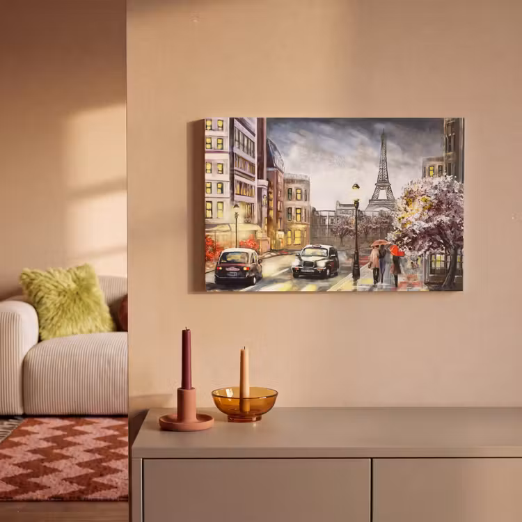 Canvas schilderij - Schilderij - Parijs - Frankrijk - Olieverf — 2