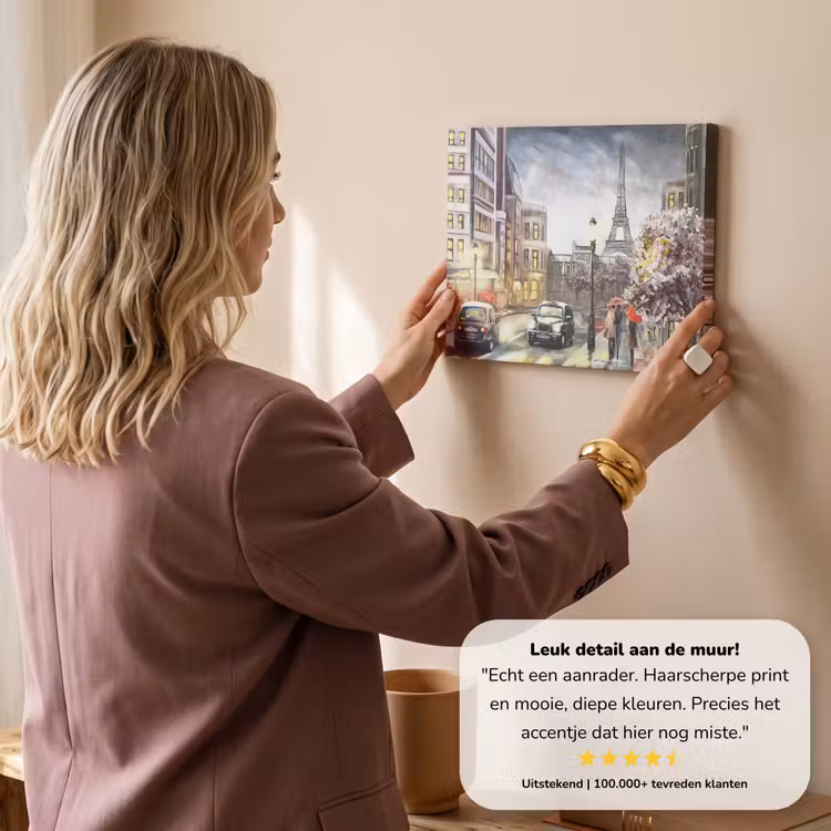 Canvas schilderij - Schilderij - Parijs - Frankrijk - Olieverf — 3