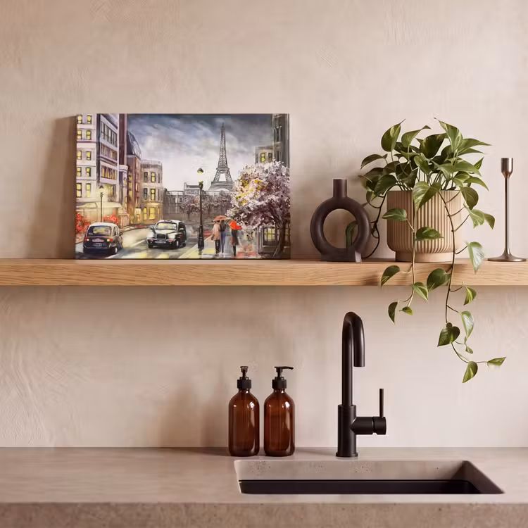 Canvas schilderij - Schilderij - Parijs - Frankrijk - Olieverf — 4