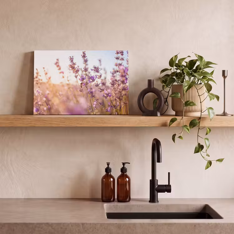 Canvas schilderij - Lavendel - Close-up - Zon - Bloemen - Paars — 4