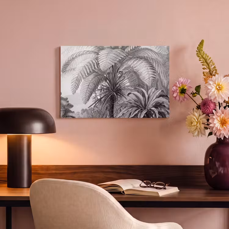 Canvas schilderij - Planten - Zwart wit - Design - Illustratie - Botanisch — 6