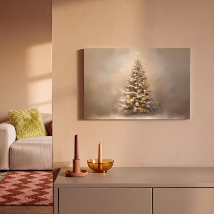 Canvas schilderij - Kerst - kerstboom - Sneeuw - Art — 2
