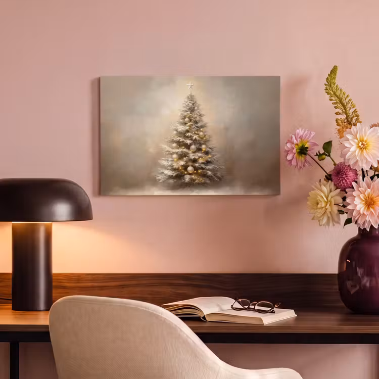 Canvas schilderij - Kerst - kerstboom - Sneeuw - Art — 6