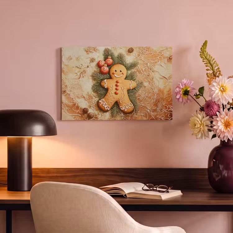 Canvas schilderij - Kerstmis - Koekje - Poppetje - Speculaas — 6