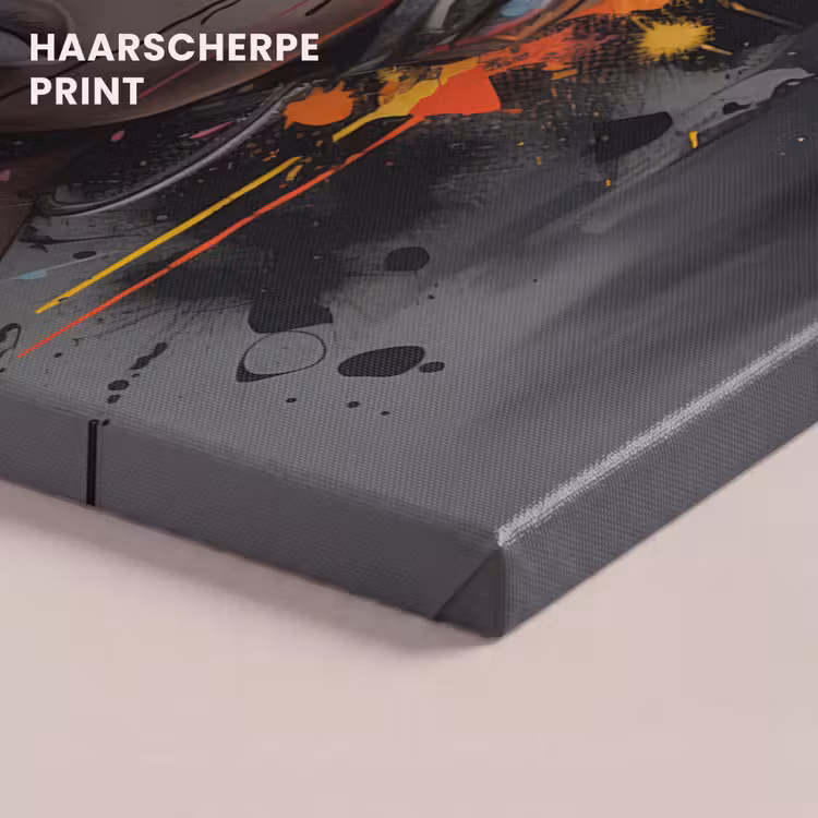 Canvas schilderij - Vrouw - Hoofddoek - Graffiti - Zwart — 5