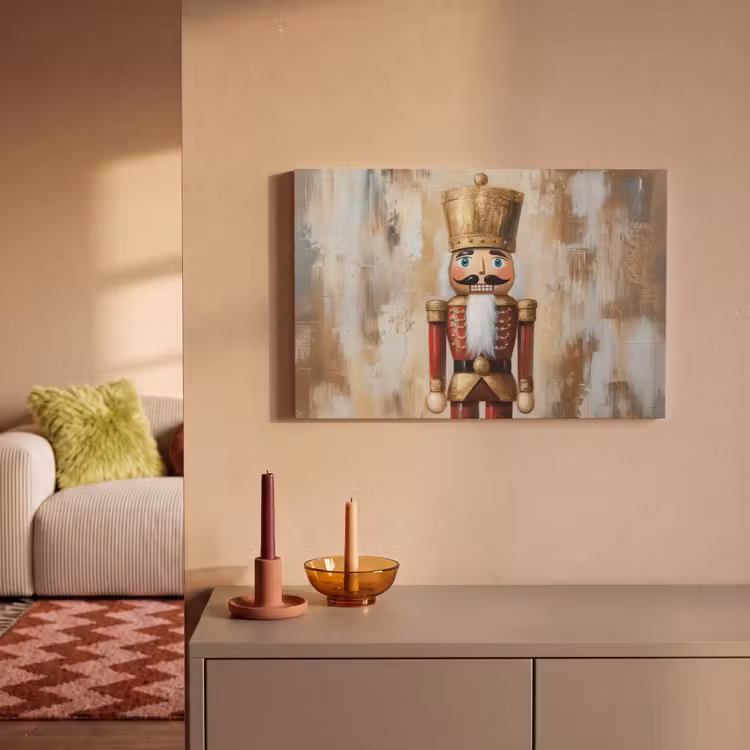 Canvas schilderij - Kerst - Poppetje - Abstract — 2