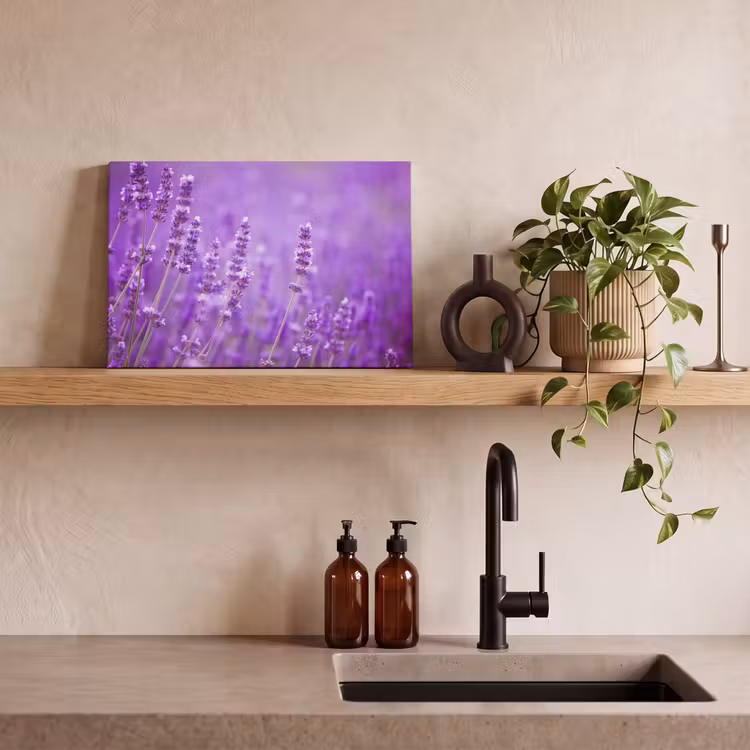 Canvas schilderij - Lavendel - Close-up - Bloemen - Paars — 4