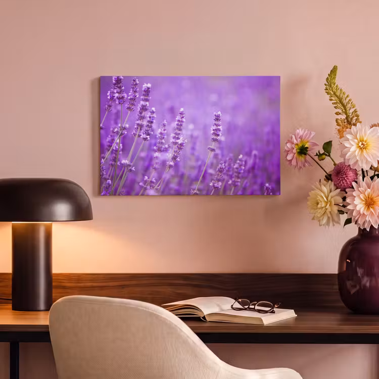 Canvas schilderij - Lavendel - Close-up - Bloemen - Paars — 6