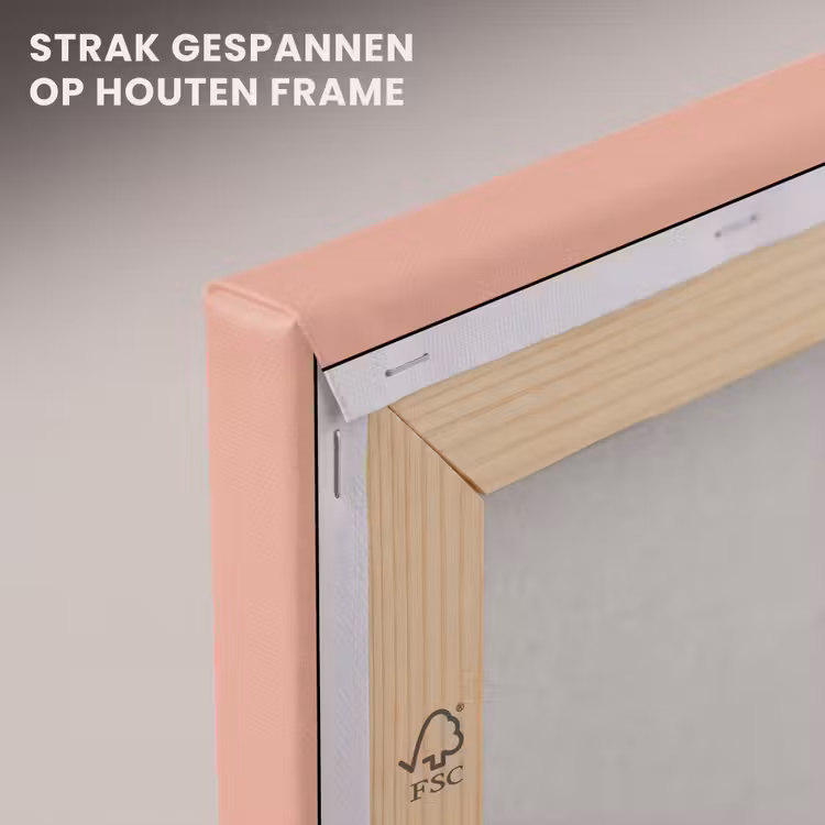 Canvas schilderij - Presentje voor Moederdag super mama lichtroze/wit — 7