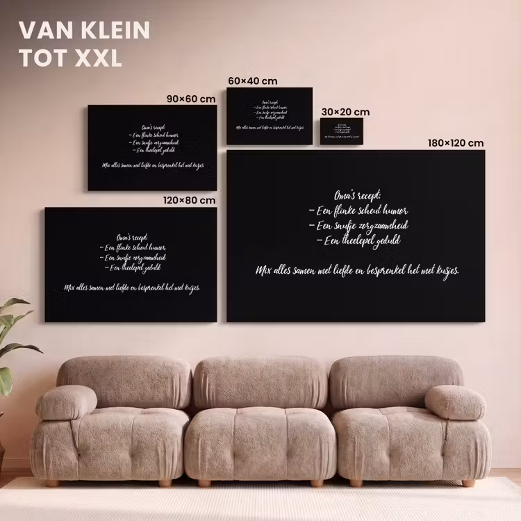 Canvas schilderij - Oma's recept - Koken - Quotes - Spreuken - Oma — 8