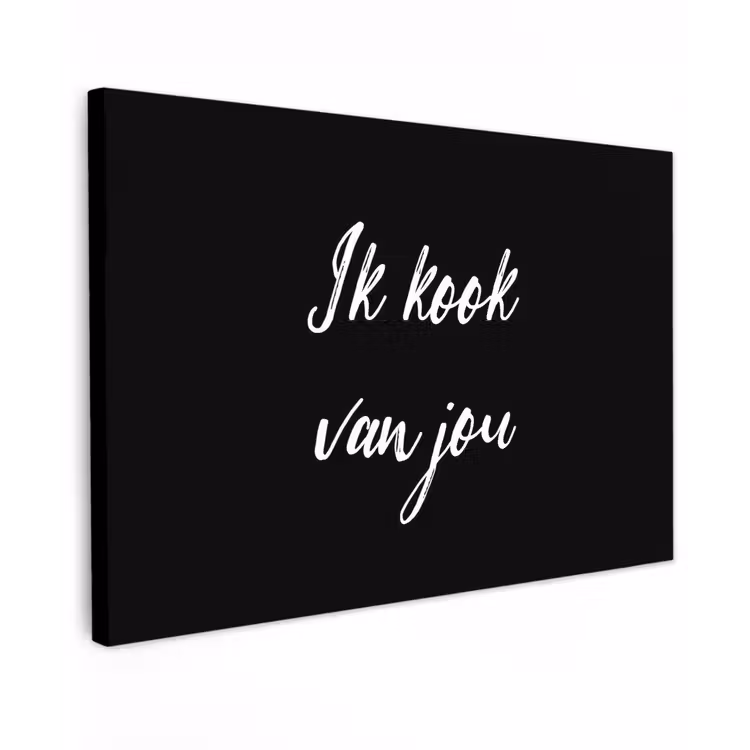 Canvas schilderij - Quotes - Spreuken - Ik kook van jou - Liefde - Partner — 1