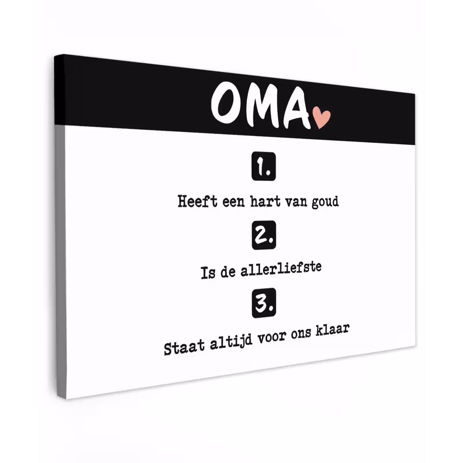 Canvas schilderij - Quotes - Oma is de allerliefste - Spreuken - Oma — 1