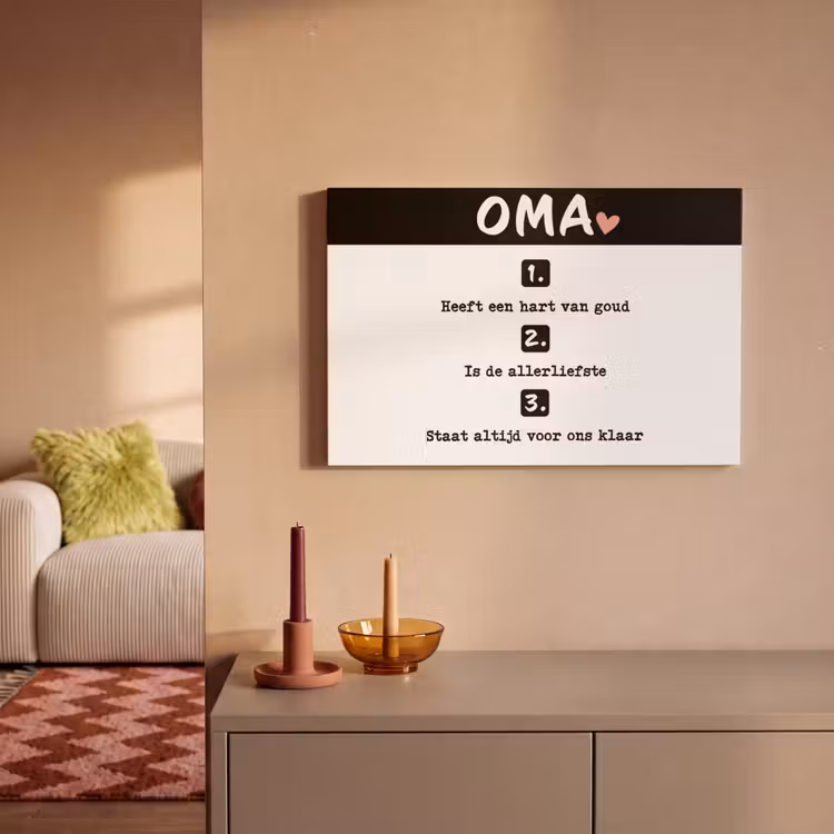 Canvas schilderij - Quotes - Oma is de allerliefste - Spreuken - Oma — 2
