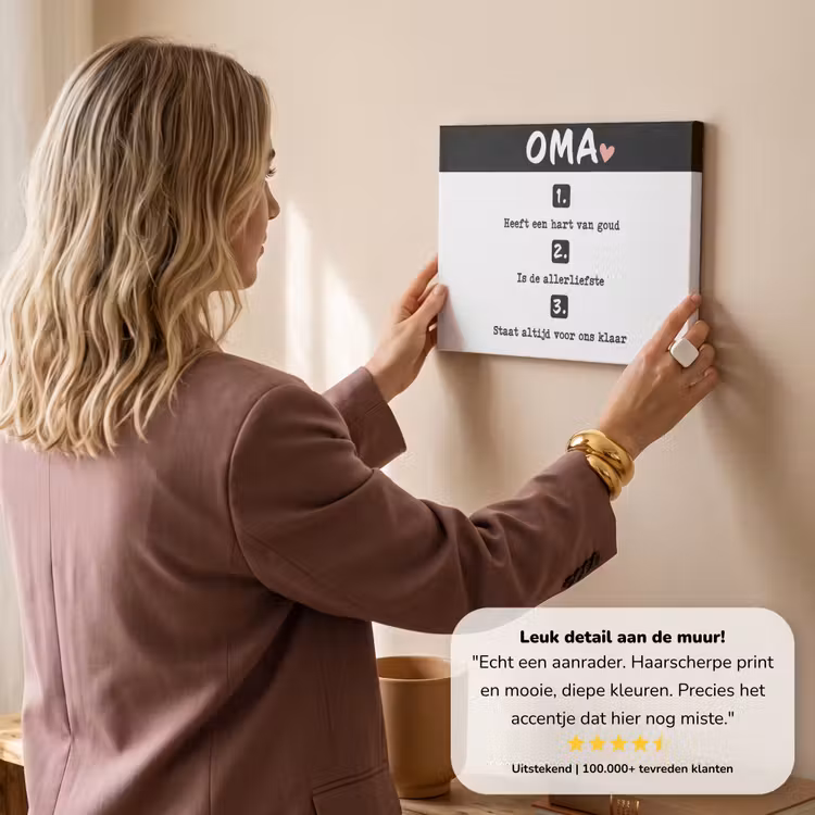 Canvas schilderij - Quotes - Oma is de allerliefste - Spreuken - Oma — 3